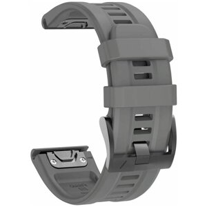 Силиконовый ремешок на часы Garmin Fenix 7X, 6X, 5X, 3, Garmin Enduro, Tactix Delta, быстросъемный QuickFit 26 мм с гравировкой премиум качество