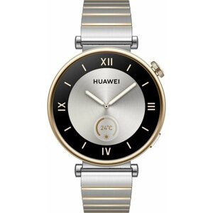 Смарт-часы Huawei Watch GT 4 Aurora-B19T, 41.3мм, 1.32", серебристый / серебристый [55020bhv]
