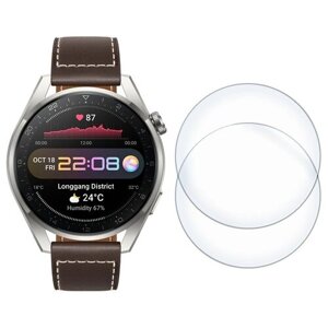 Стекло защитное гибридное Krutoff для смарт часов Huawei Watch 3 Pro 2 шт.