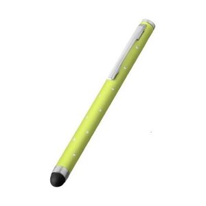 Стилус универсальный / для планшета / для телефона / со стразами зеленый / Ручка стилус с креплением / Сенсорная ручка для смартфона