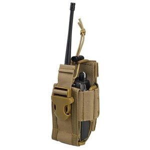 Тактическая сумка чехол для рации Baofeng Retevis Kenwood TYT Abbree, универсальный подсумок для радиостанции на лямку, ремень, рюкзак, песочный