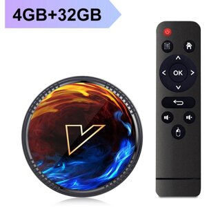 ТВ-приставка Smart TV BOX V 4K HDR Multimedia Player / Медиаплеер Android 12 4/32 GB