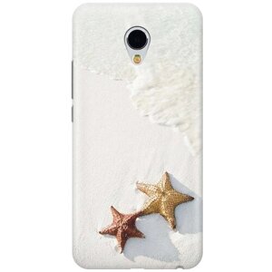Ультратонкий силиконовый чехол-накладка для Meizu MX6 с принтом "Две морские звезды"