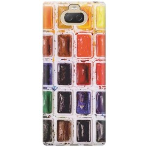 Ультратонкий силиконовый чехол-накладка для Sony Xperia 10 Plus, XA3 Ultra с принтом "Палитра красок"