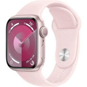 Умные часы Apple Watch Series 9 45 мм S/M Aluminium Case GPS, Pink/Light Pink Sport Band