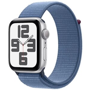 Умные часы Apple Watch Series SE Gen 2 2023 44 мм Aluminium Case GPS + Cellular, Silver/Winter Blue Sport Loop