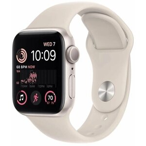 Умные часы Apple Watch Series SE Gen 2 44 мм Aluminium Case, starlight Sport Band