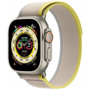 Умные часы Apple Watch Ultra 49 мм Titanium (USA) Yellow/Beige-Желто/бежевый Trail Loop S/M