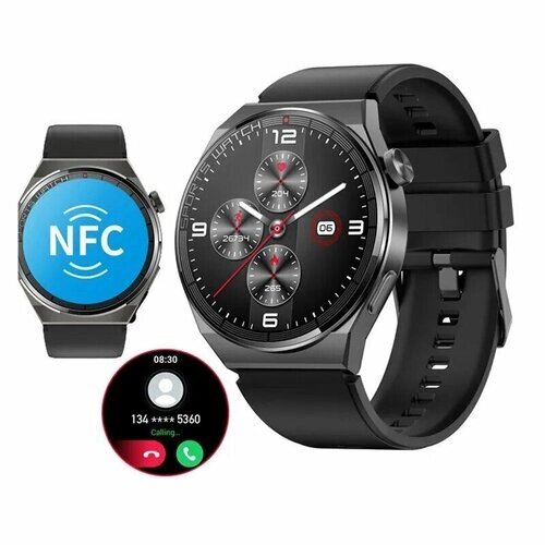 Умные часы HW23 PRO Smart Watch 46MM, 1.52 TFT, iOS, Android, Bluetooth звонки, Уведомления, Мониторинг здоровья, Черный 4.4 (11)