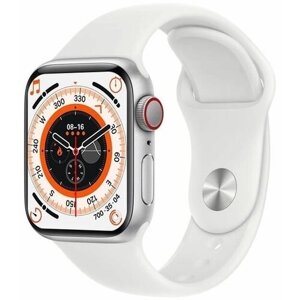 Умные смарт часы Pro Max 8 серебристый / smart watch / Фитнес браслет / вотч / Умный браслет / AMOLED / 2 ремешка