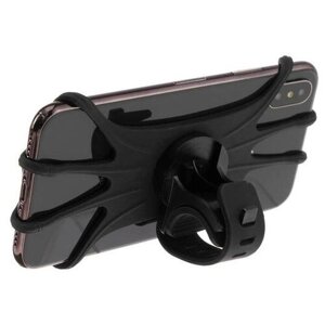 Велосипедный держатель для телефона LuazON, поворотный, силиконовый, до 6.5", черный