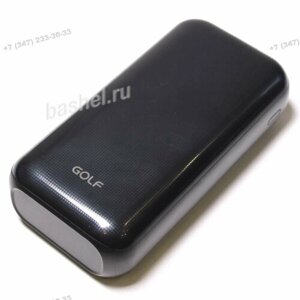 Внешний аккумулятор 30000mAh GOLF G55-C Powerbank, Micro usb/In Micro usb, Type-C/Out Type-C 2.1A, USB 1 А, 2.1A/ черный