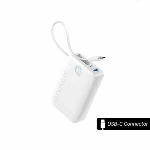 Внешний аккумулятор Anker 335 Power Bank Built-in USB-C Cable 20000mAh 22.5W - White