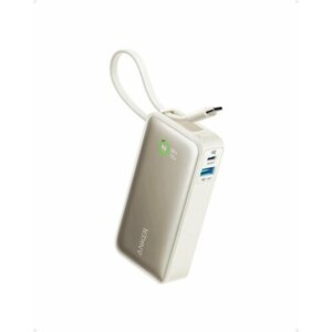 Внешний аккумулятор Anker Nano Power Bank 10000mAh (30W Built-in USB-C cable) - White