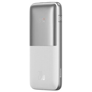 Внешний аккумулятор Baseus Bipow Pro Digital Display Fast Charge Power Bank 10000mAh 20W Белый