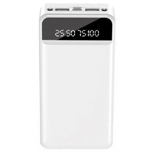 Внешний аккумулятор повербанк Power bank 30000mAh 2USB+Micro USB+Type-C USB-С белый