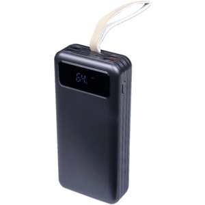 Внешний аккумулятор power bank с фонариком, емкость 30000 Mah (Черный / Black, PB_Mega_30K)