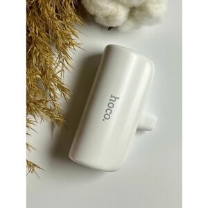 Внешний аккумулятор с разъемом Type-C и функцией подставки / компактный Power Bank / 5000 mAh , белый