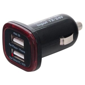 Зарядное устройство автомобильное MYSTERY (MUC-2/3A) 2 USB 3А