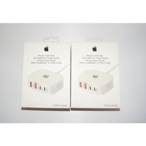 Зарядное устройство для iPhone 14 Pro Max с 4-мя разъемами быстрая зарядка 2-TYPE 2-USB