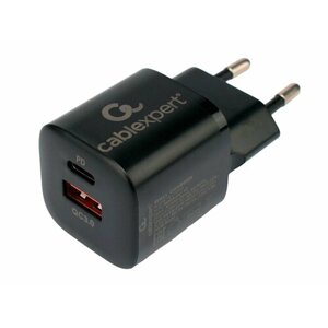Зарядное устройство Gembird Cablexpert USB - Type-C 3А QC3.0/PD Black MP3A-PC-47