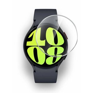 Защитное стекло на Samsung Galaxy Watch 6 (40mm) (Самсунг Галакси Вотч 6) на Экран, гибридное: пленка + стекловолокно, прозрачное Hybrid Glass, Brozo
