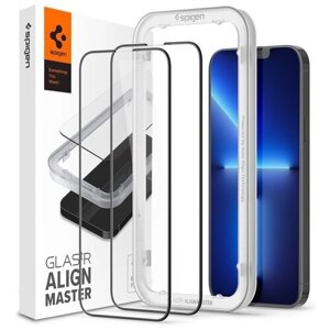 Защитное стекло Spigen на Apple iPhone 13 Pro Max (AGL03377) GLAS. tR Align Master 2 шт / Спиген стекло для камеры для Айфон 13 Про Макс, прочное, олеофобное покрытие, прозрачное