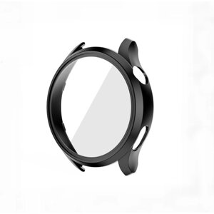 Защитный бампер-чехол MyPads Protect из прочного силикона для HUAWEI Watch 3 с противоударными свойствами черный