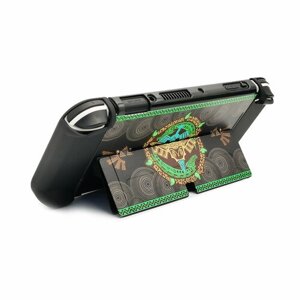Защитный чехол Zelda с широкой подставкой для Nintendo Switch Oled, зеленый