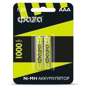 Аккумулятор AAA 1000ма. ч ni-MH BL-2 (уп. 2шт) фаzа 5002913 ( 4 упак.)