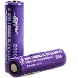 Аккумулятор Efest IMR V2 (плюсовой контакт выпуклый) 18650 (2500mAh, 35A) - высокотоковый