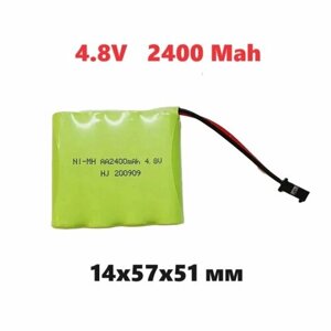 Аккумулятор NI-MN AA2400mah 4.8V HJ 200909 батарейка NI-CD 2400mAh 4,8 вольт разъем SM-2P YP, SM 2Pin запчасти машинка перевертыш Match Two Sided Car