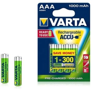 Аккумуляторная батарея Varta R03 (AAA) Ni-Mh 1000mAh (4шт.)