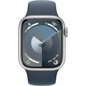 Apple Смарт-часы Apple Watch Series 9 A2978 41мм OLED корп. серебристый Sport Band разм. брасл: S/M (MR9M3LL/A)