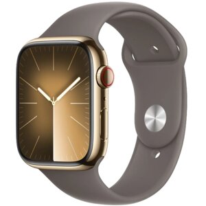 Apple Умные часы Apple Watch Series 9, 41 мм, Clay Sport Band, Gold Stainless Steel, Size M/L (MRJX3)