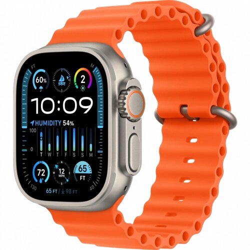 Apple Watch Ultra 2 Global, 49 мм, Titanium Case, Orange Ocean Band One Size