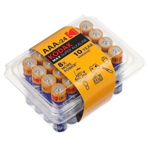 Батарейка алкалиновая Kodak Max, AAA, LR03-24BOX, 1.5В, бокс, 24 шт.