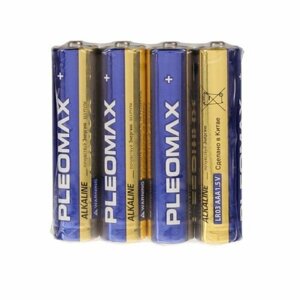 Батарейка алкалиновая Pleomax, AAA, LR03-4S, 1.5В, спайка, 4 шт. (комплект из 6 шт)
