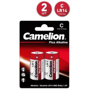 Батарейка Camelion Plus Alkaline C, в упаковке: 2 шт.