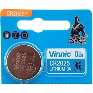 Батарейка CR2025 Vinnic 3V 1шт бл/5