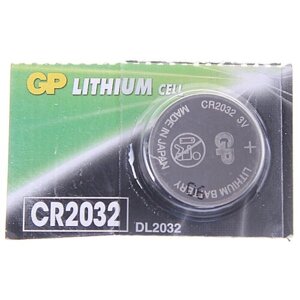 Батарейка CR2032 3V таблетка (пульт сигнализации, ключ) блистер 5шт. (цена за 1шт GP GP-CR2032(5) бл