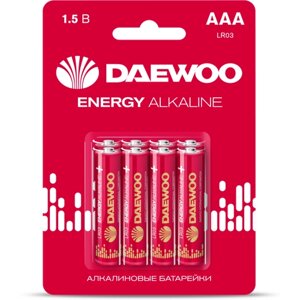 Батарейка daewoo LR03 energy alkaline 2021 BL-8 5031111