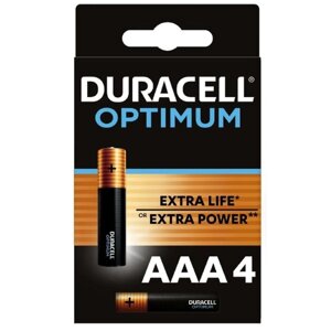 Батарейка duracell optimum LR03 BL4