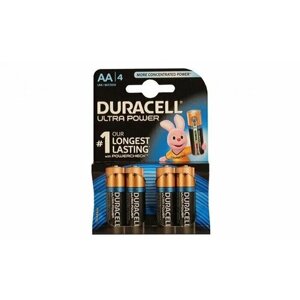 Батарейка Duracell Ultra Power AAA/LR03, в упаковке: 4 шт.