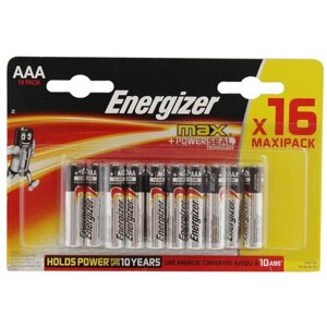 Батарейка Energizer Max AAA/LR03, в упаковке: 16 шт.