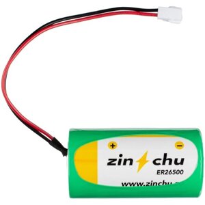 Батарейка литиевая "Zinchu", тип ER26500 для газового счетчика Elektromed ALFAGAS G4A1KY/G6A1KY