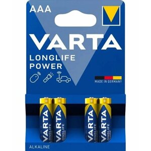 Батарейка varta LR03 longlife POWER 4BL AAA