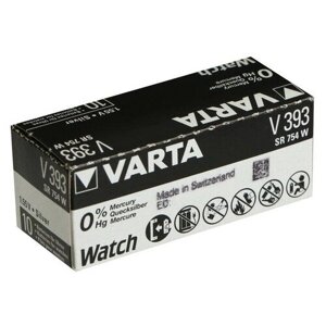Батарейка Varta Silver Oxide, 393 - 1BL, 1.55 В, блистер, 1 шт.