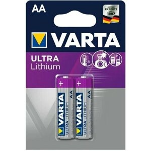 Батарейка varta ULTRA FR6 AA BL2 lithium 1.5V (6106) (2/20/200) (2 шт.) VARTA 06106301402