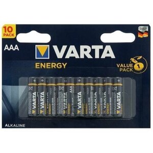 Батарейки алкалиновая Varta Energy, AAA, LR03-10BL, 1.5В, блистер, 10 шт.